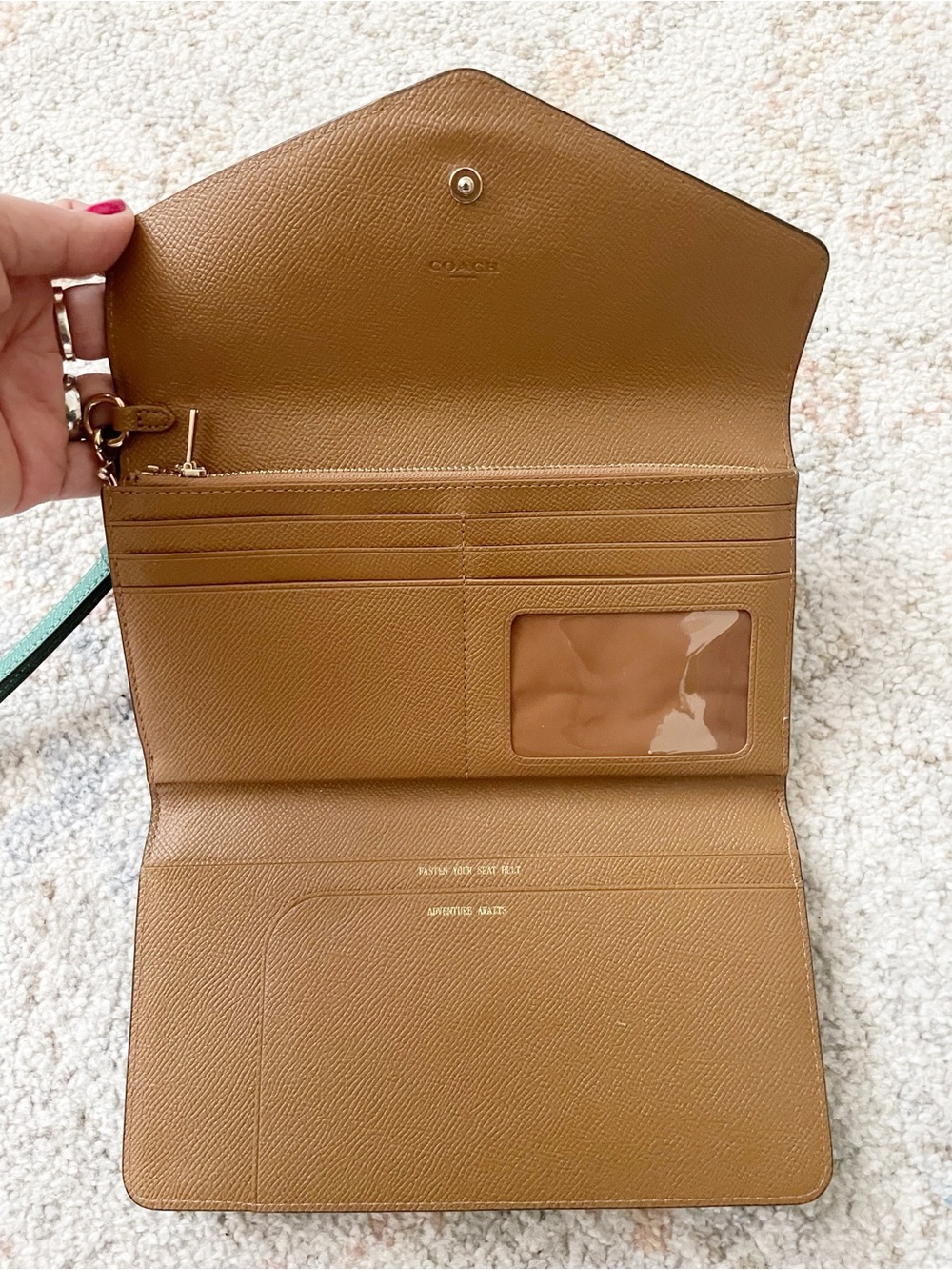Coach Travel Envelope Wallet Wristlet - Picture 2 of 7
